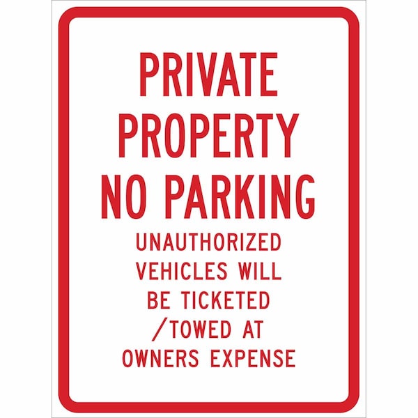 Brady Parking Sign, 24"H, 18"W, Aluminum, 115550 115550 - main